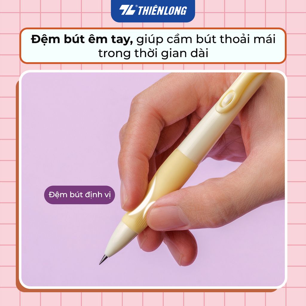 Bút chì bấm Thiên Long PC-032 - Tích hợp chuốt chì trên thân bút - Màu thân ngẫu nhiên