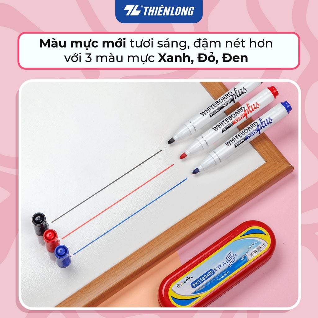 Bút lông bảng - White Board Marker Thiên Long WB-03 Plus - Màu mực mới đậm nét hơn