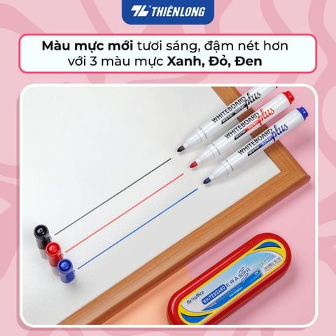 Bút lông bảng - White Board Marker Thiên Long WB-03 Plus - Màu mực mới đậm nét hơn