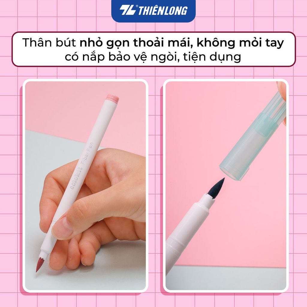 Bút lông 5/12/24 màu Morandi đầu Brush Thiên Long Colokit