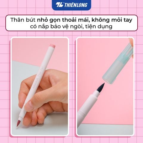 Bút lông 5/12/24 màu Morandi đầu Brush Thiên Long Colokit
