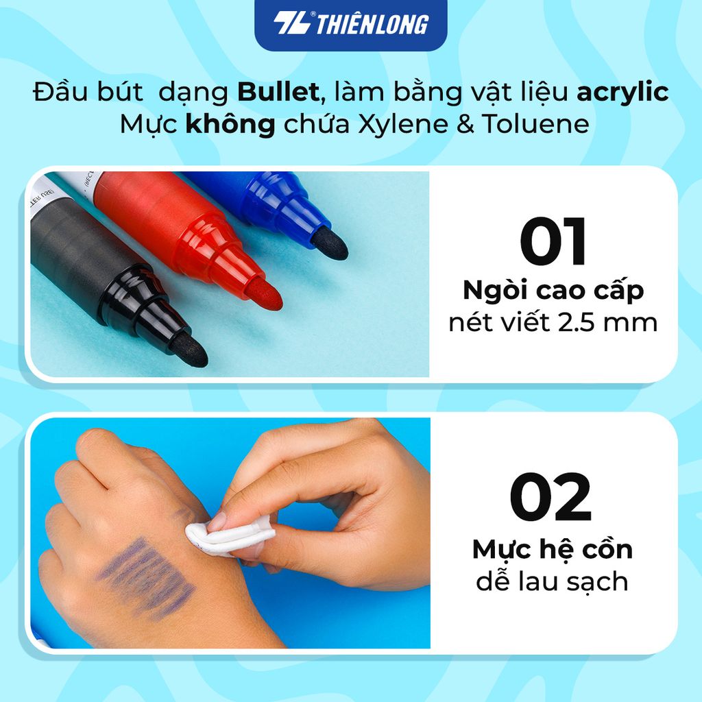 Bút lông bảng - Whiteboard Marker Liquid Thiên Long WB-022 - Không Xylene