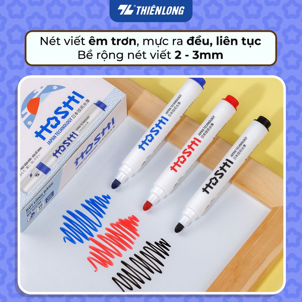 Bút lông bảng Hoshi Thiên Long WB-025/HS - Công nghệ Nhật Bản