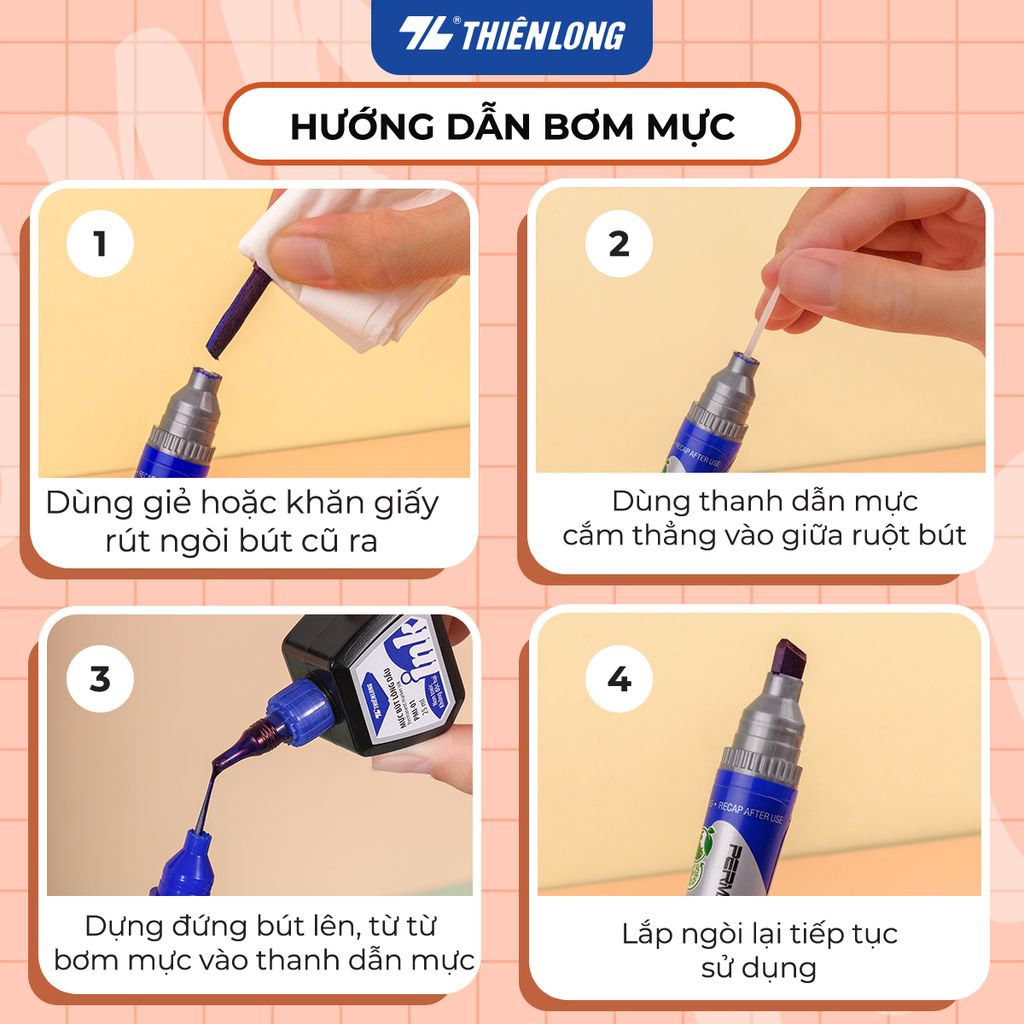 Mực bút lông dầu Thiên Long PMI-01