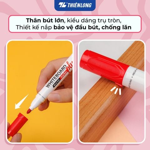 Bút lông bảng - White Board Marker Thiên Long WB-03 Plus - Màu mực mới đậm nét hơn