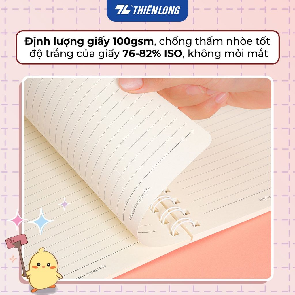 Sổ lò xo đường kẻ ngang 7mm A5 Thiên Long MB-025