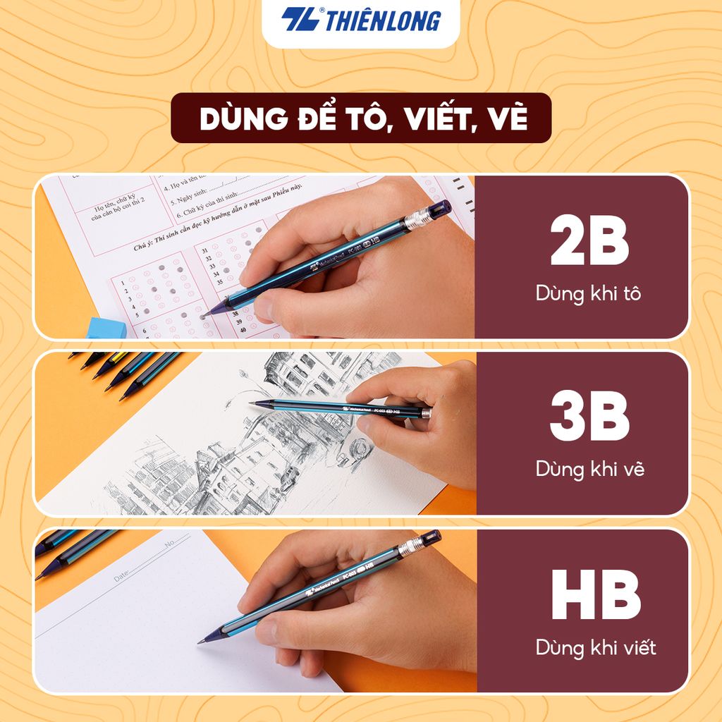 Combo 20 Bút chì bấm Mechanical Thiên Long PC-003 2mm