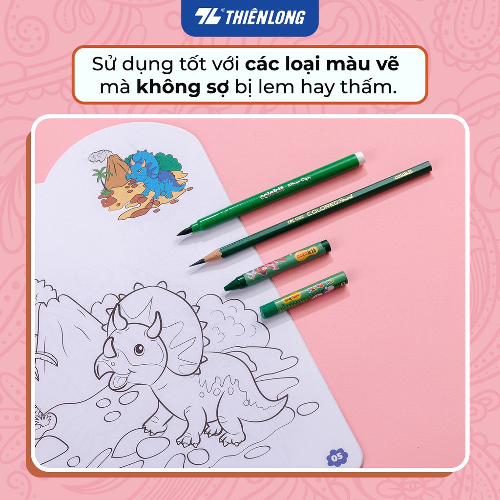 Tập tô màu - Coloring Book Thiên Long Colokit - Dành cho bé 3-6 tuổi