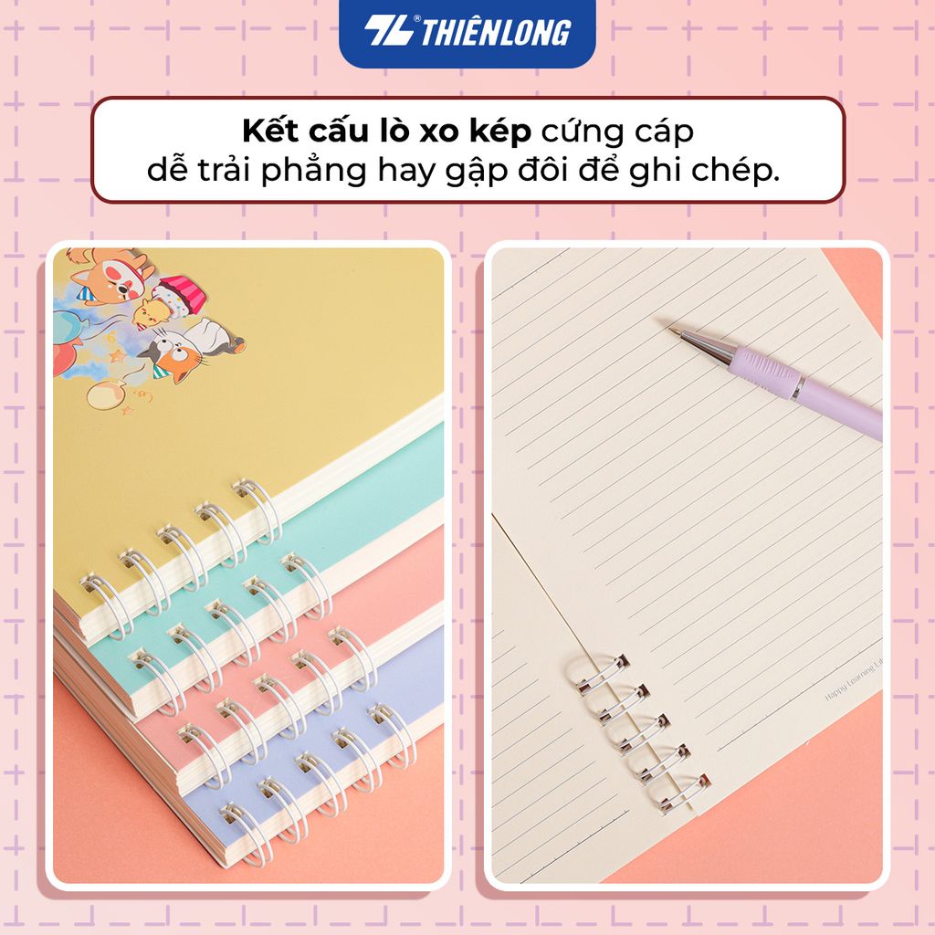 Sổ lò xo đường kẻ ngang 7mm A5 Thiên Long MB-025