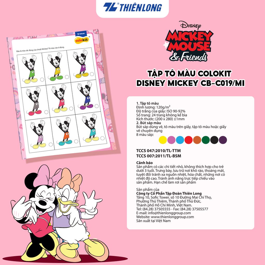 Tập tô màu Colokit Disney Mickey CB-C019/MI