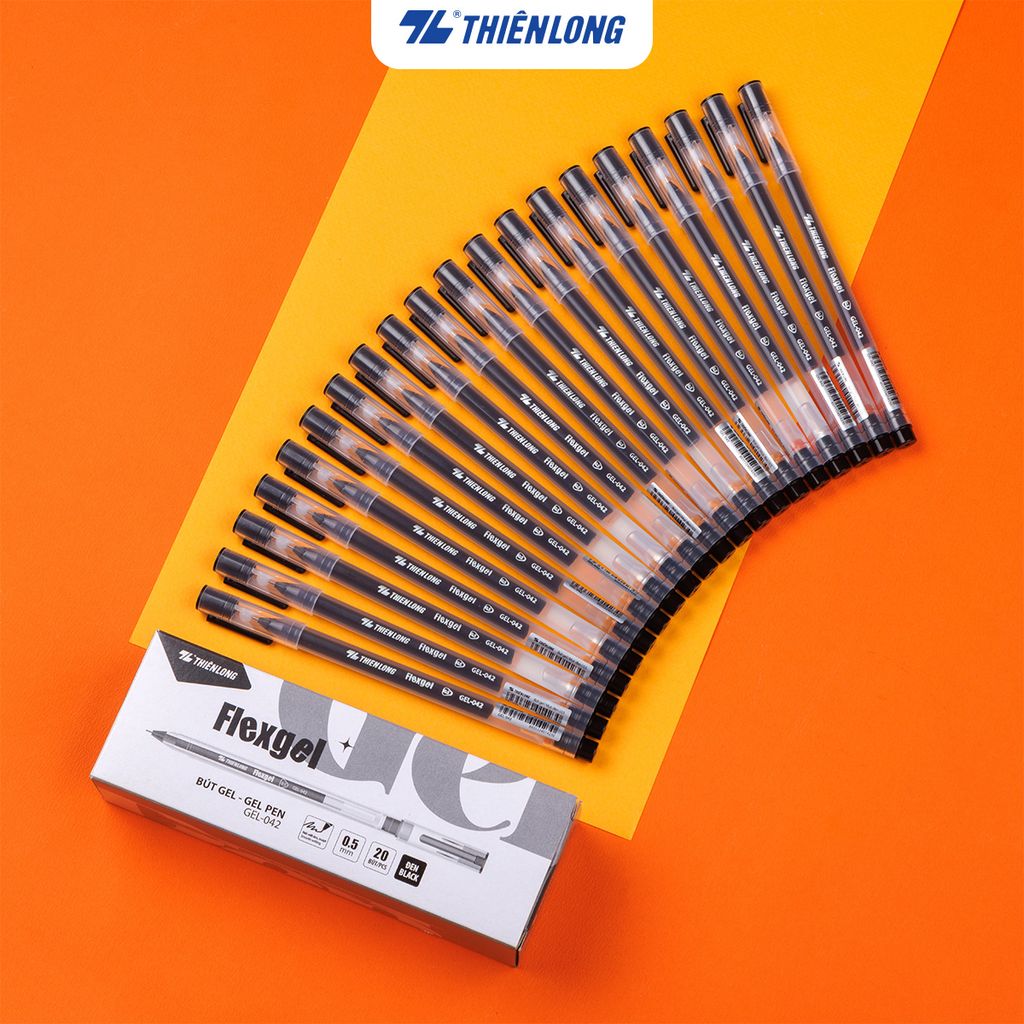 Combo 20 Bút gel mực khô nhanh - nét viết êm mượt Flexgel Thiên Long GEL-042