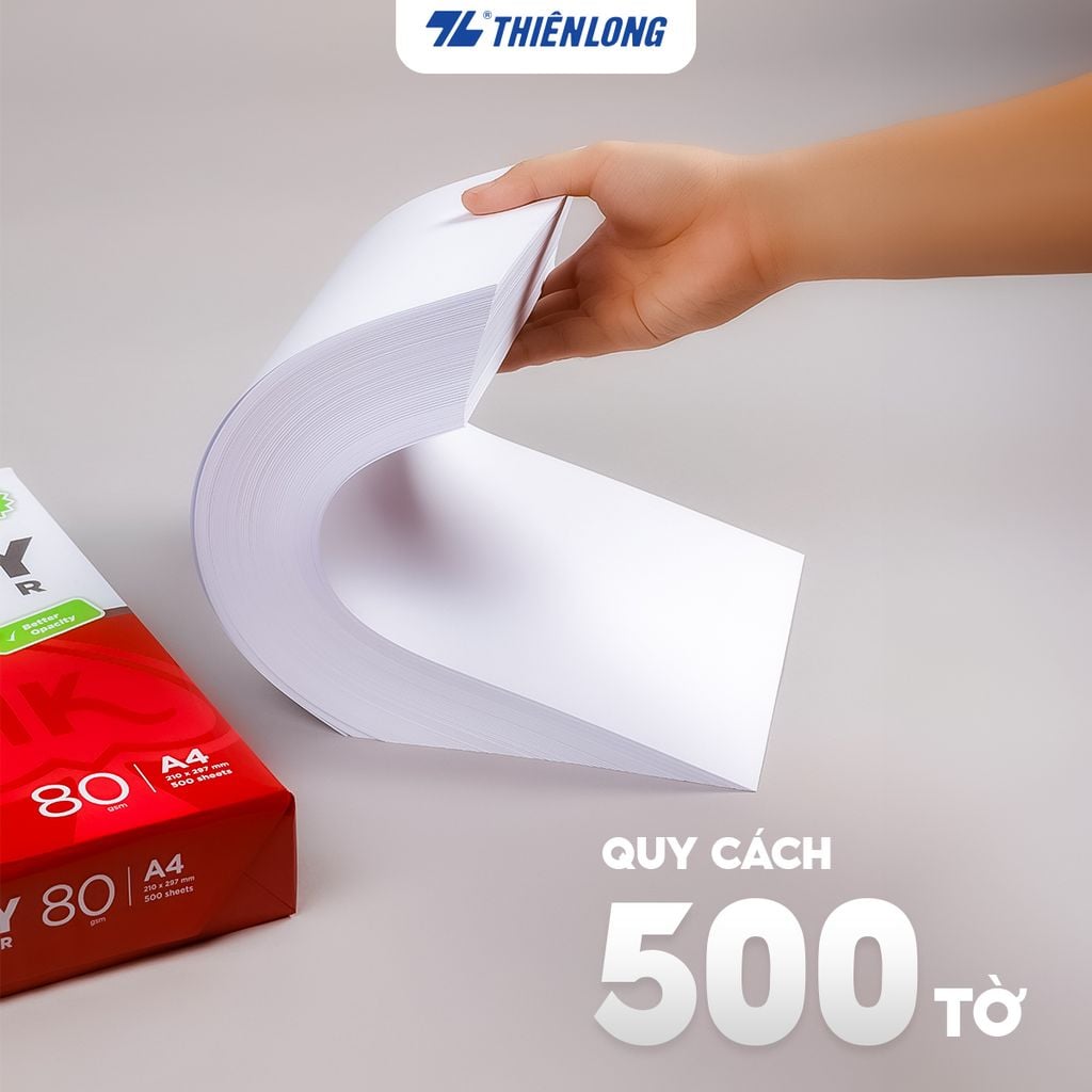 Combo 10 Ream giấy A4 80 gsm IK Copy (500 tờ) - Hàng nhập khẩu Indonesia