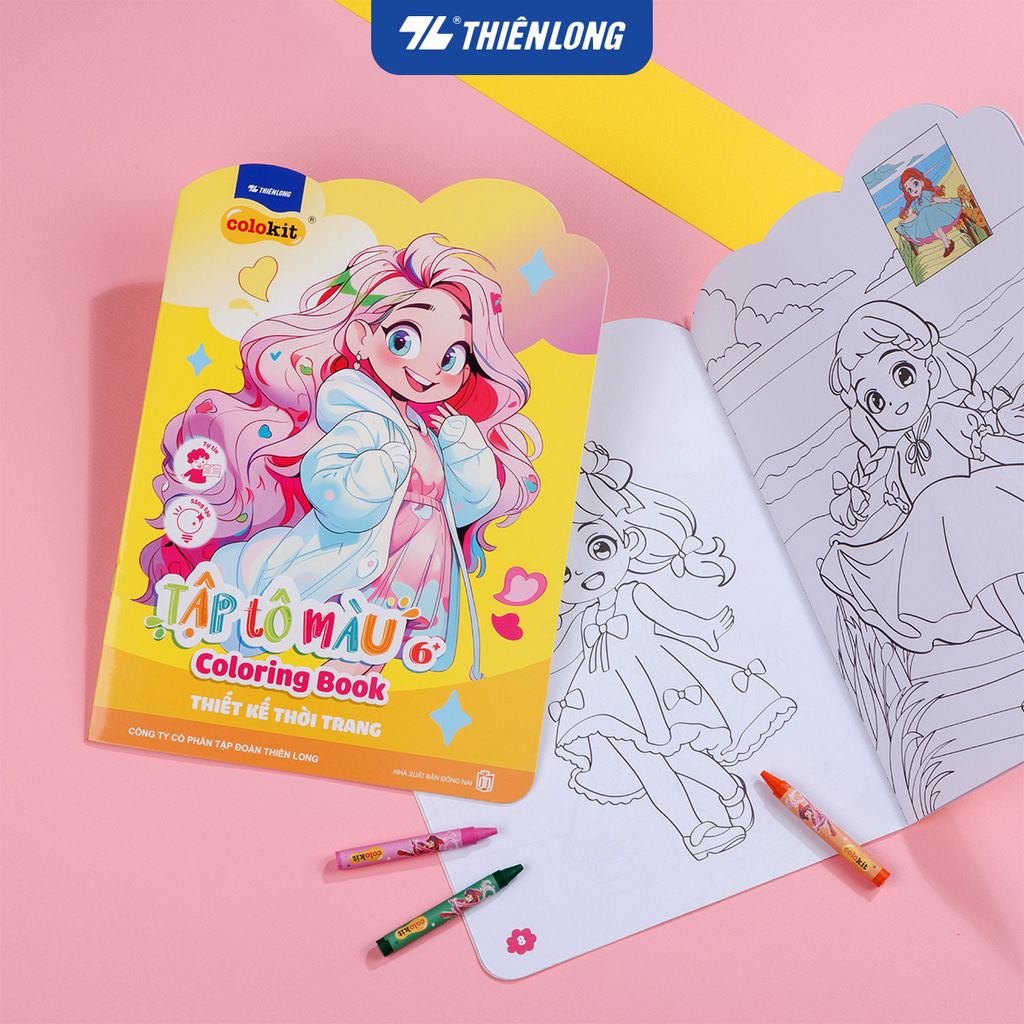 Tập tô màu - Coloring Book Thiên Long Colokit - Dành cho bé 3-6 tuổi