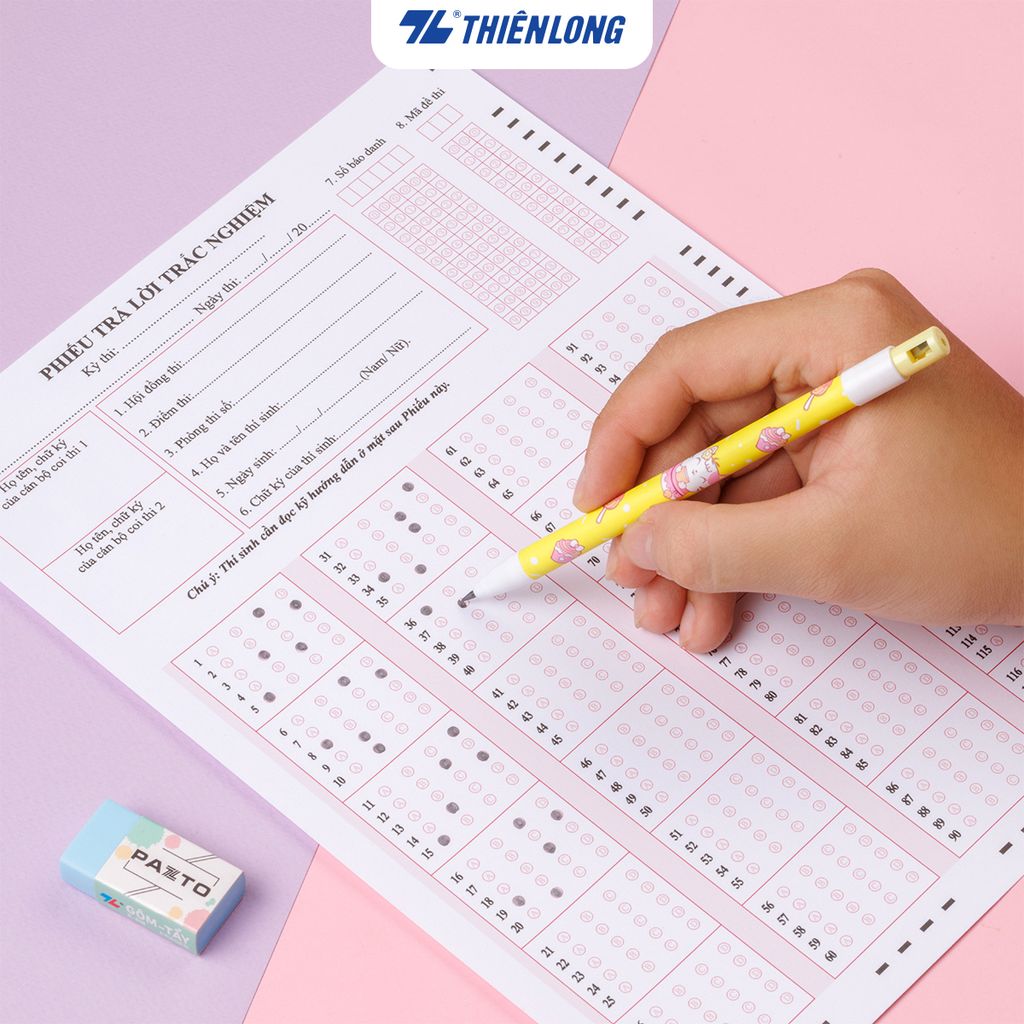 Bút chì bấm Thiên Long PC-029 - Tích hợp chuốt chì trên thân bút - Màu thân ngẫu nhiên