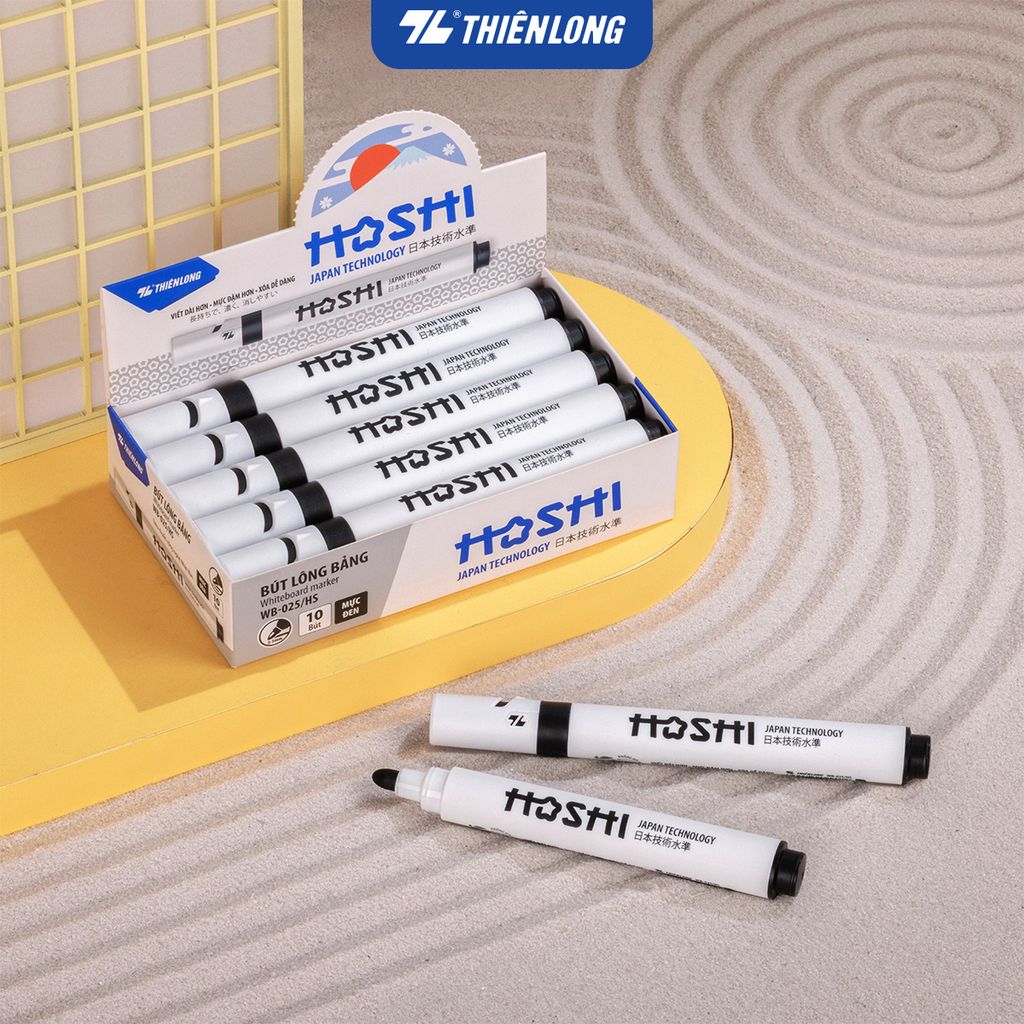 Combo 10 Bút lông bảng Hoshi Thiên Long WB-025/HS - Công nghệ Nhật Bản