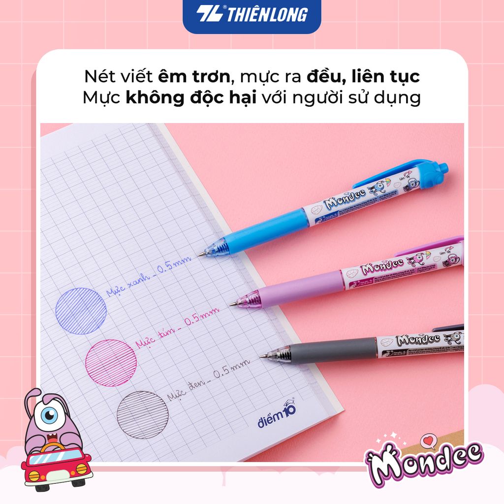 Bút Gel xóa được Mondee Điểm 10 TP-GELE003