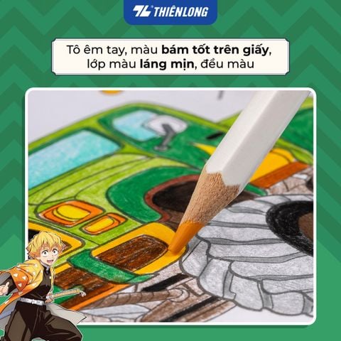 Bút chì 12/24 màu Colored Pencils - Thiên Long Colokit - Phiên bản Demon Slayer