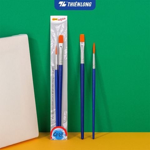 Túi 2 Cọ vẽ Phẳng và Tròn Thiên Long Colokit BRW-C01