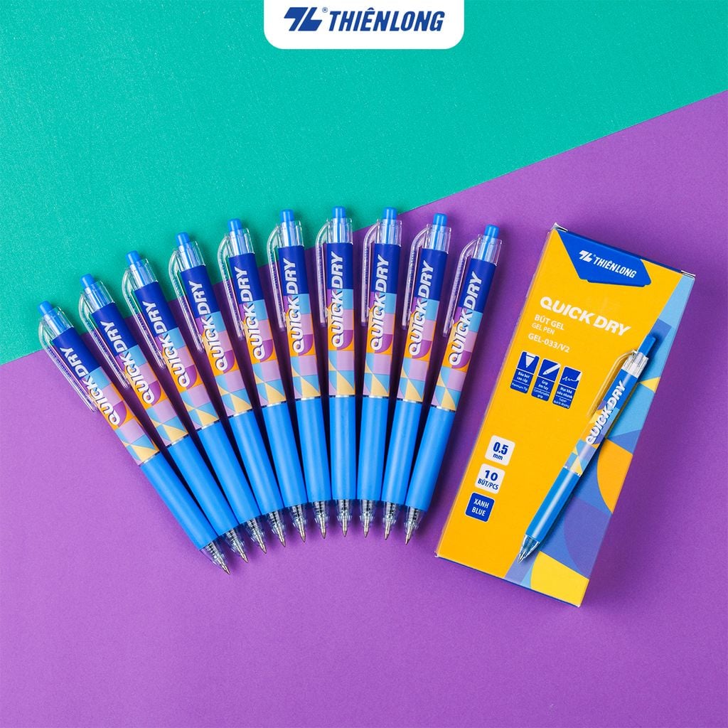 Bút gel Quick Dry Thiên Long GEL-033 - Mực khô siêu nhanh