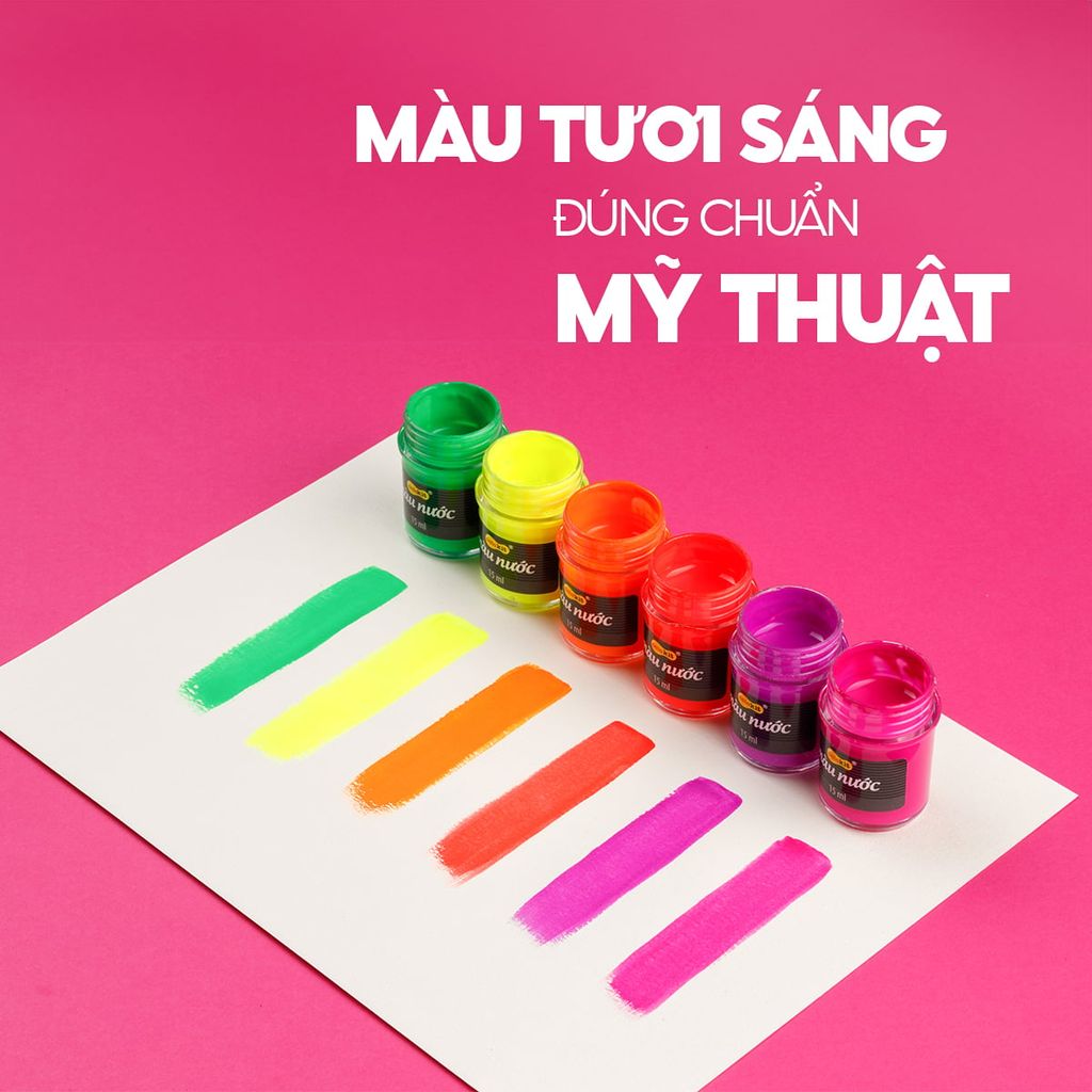 Bộ 6 màu nước Neon Colokit WACO-C011