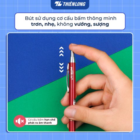 Combo 20 Bút bi Thiên Long Flexoffice FO-030/VN 0.7mm - Mực đạt tiêu chuẩn châu Âu