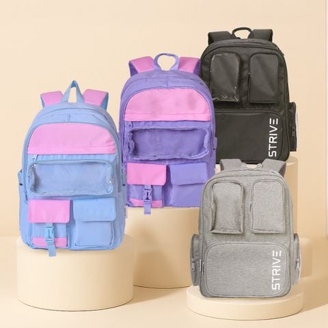 Cặp học sinh Strive Thiên Long - Balo teen thời trang, phù hợp đi học, đi chơi, đệm mút êm