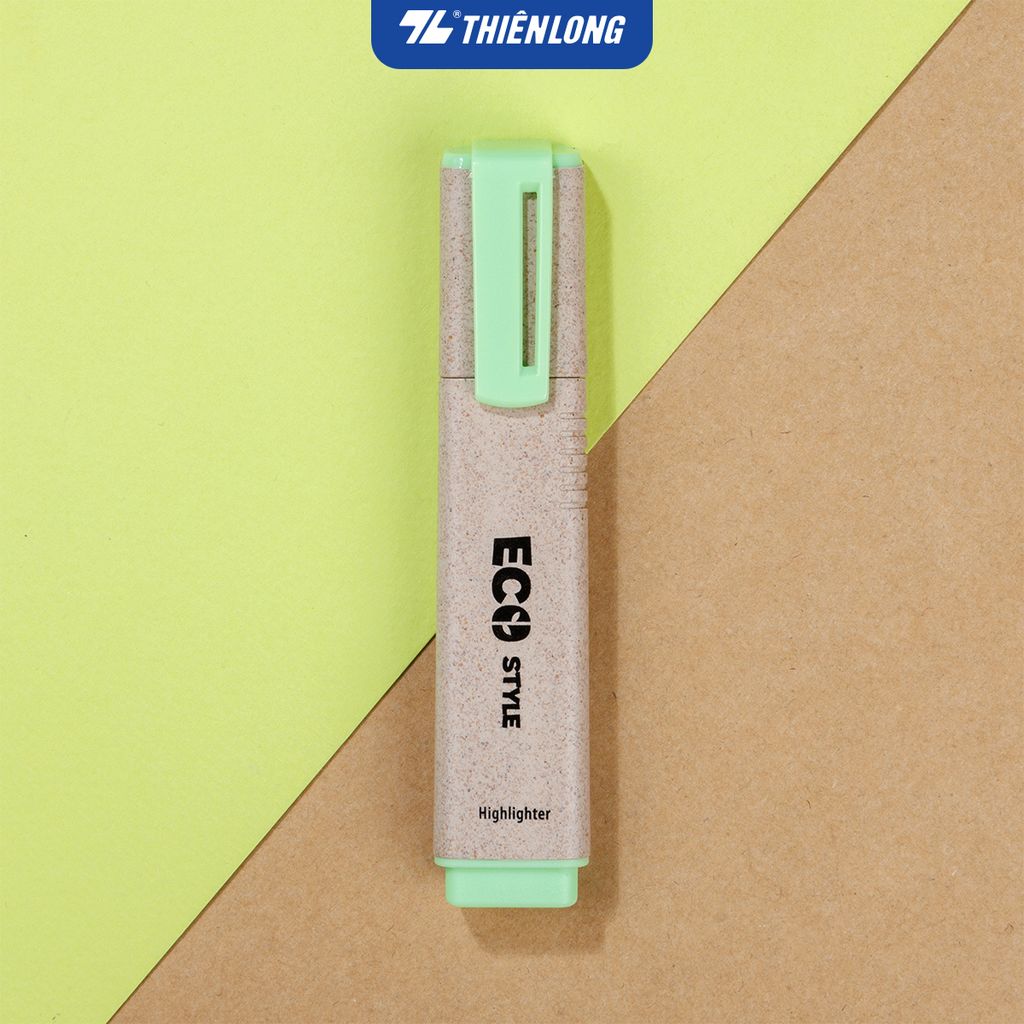 Bút dạ quang màu pastel - Eco Style Highlighter Thiên Long HL-015/ECO - Photocopy không làm mất nét chữ bên dưới