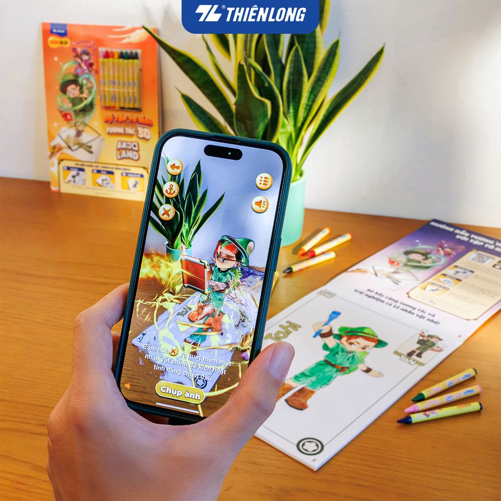 Bộ tập tô màu tương tác 3D Thiên Long Colokit COB-C034/AK - Nhân vật Akooland thế giới học cụ thần kỳ