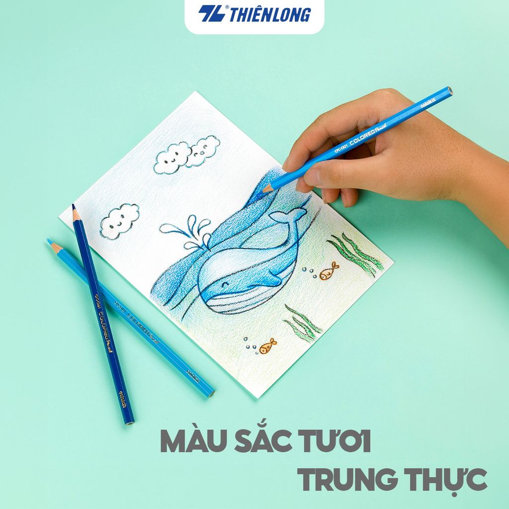 Bút chì màu chuyên nghiệp dạng lon 12/24/36 màu Thiên Long Colokit - Tiêu chuẩn châu Âu