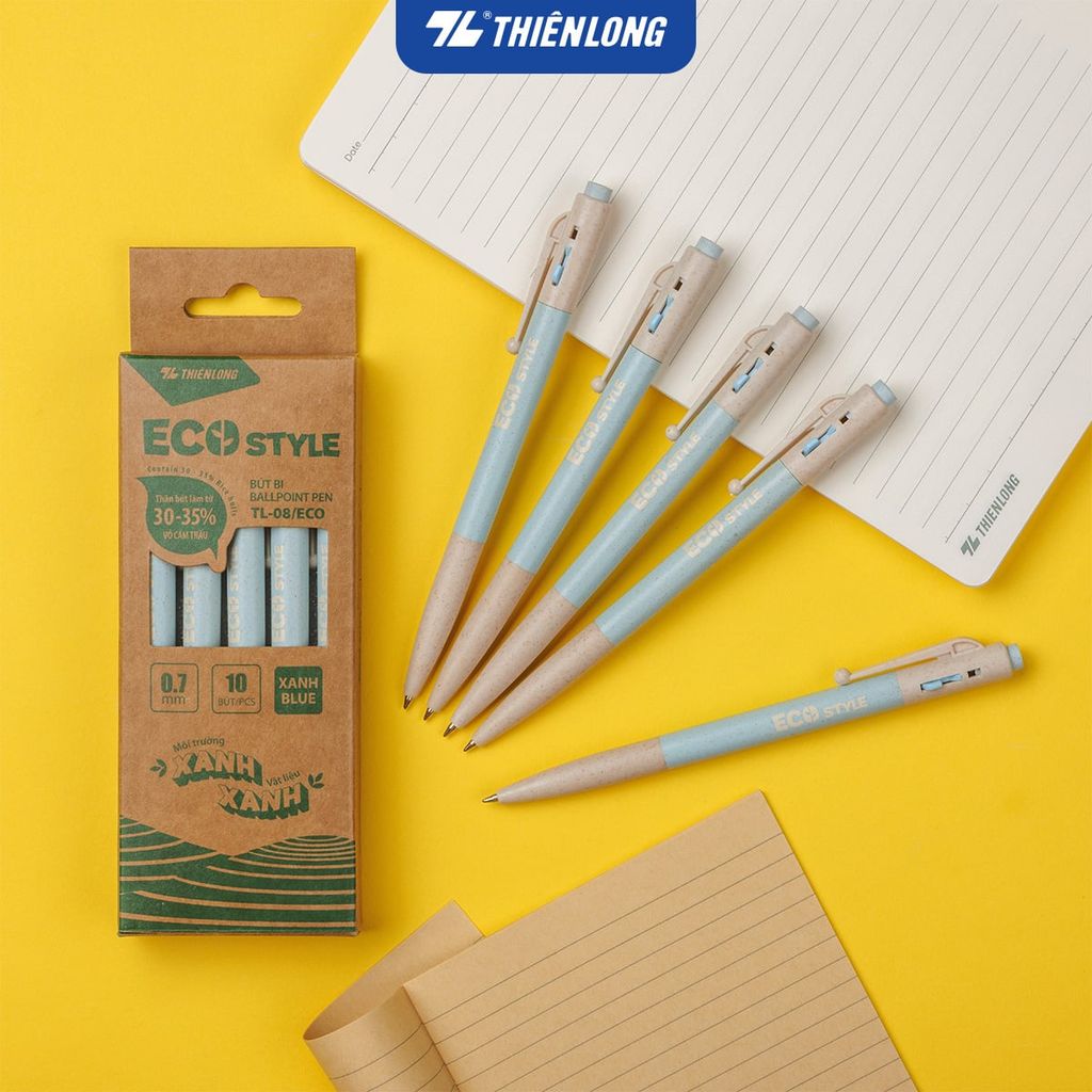 Combo 5/10/20 Bút bi - Eco Style Thiên Long TL-08/ECO thân thiện mới môi trường