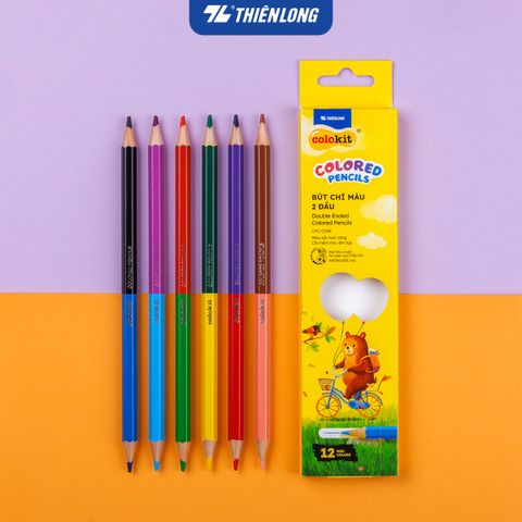 Bút chì 12/24 màu hai đầu - Double Ended Colored Pencils - Thiên Long Colokit