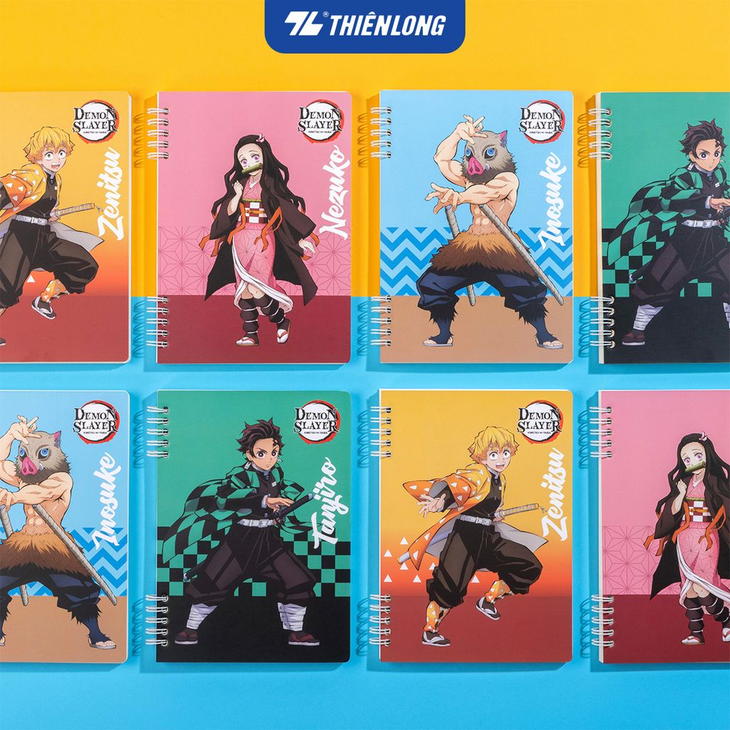 Sổ lò xo đường kẻ ngang A5 nhân vật Demon Slayer Thiên Long MB-023/DS -