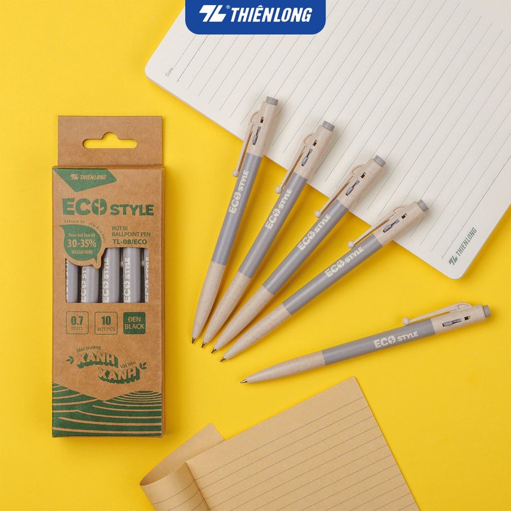 Combo 5/10/20 Bút bi - Eco Style Thiên Long TL-08/ECO thân thiện mới môi trường