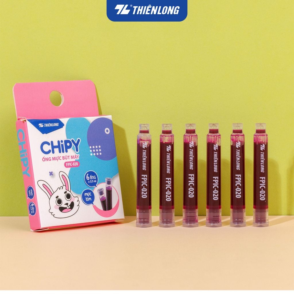 Ống mực bút máy CHiPY Thiên Long FPIC-020 - Sử dụng cho bút máy FTC-020