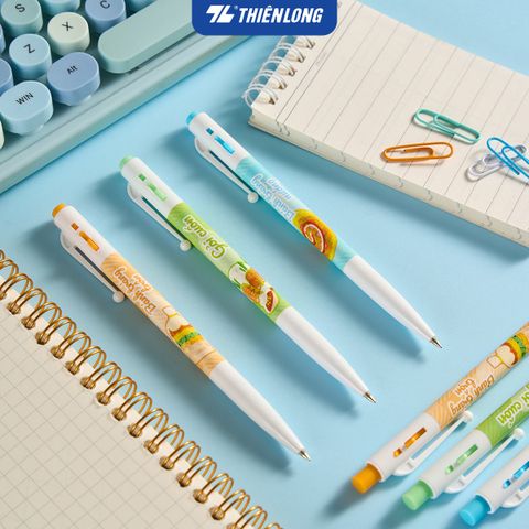 Combo 20 Bút gel B - Buttersmooth Gel Thiên Long GELB-034 - Premium Tip viết êm, trơn - Mực Xanh - Phiên bản Bánh tráng trộn, Bánh tráng nướng, Gỏi cuốn