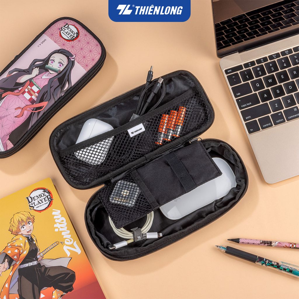 Túi bóp đựng bút viết nhân vật Demon Slayer Thiên Long PCA-022/DS