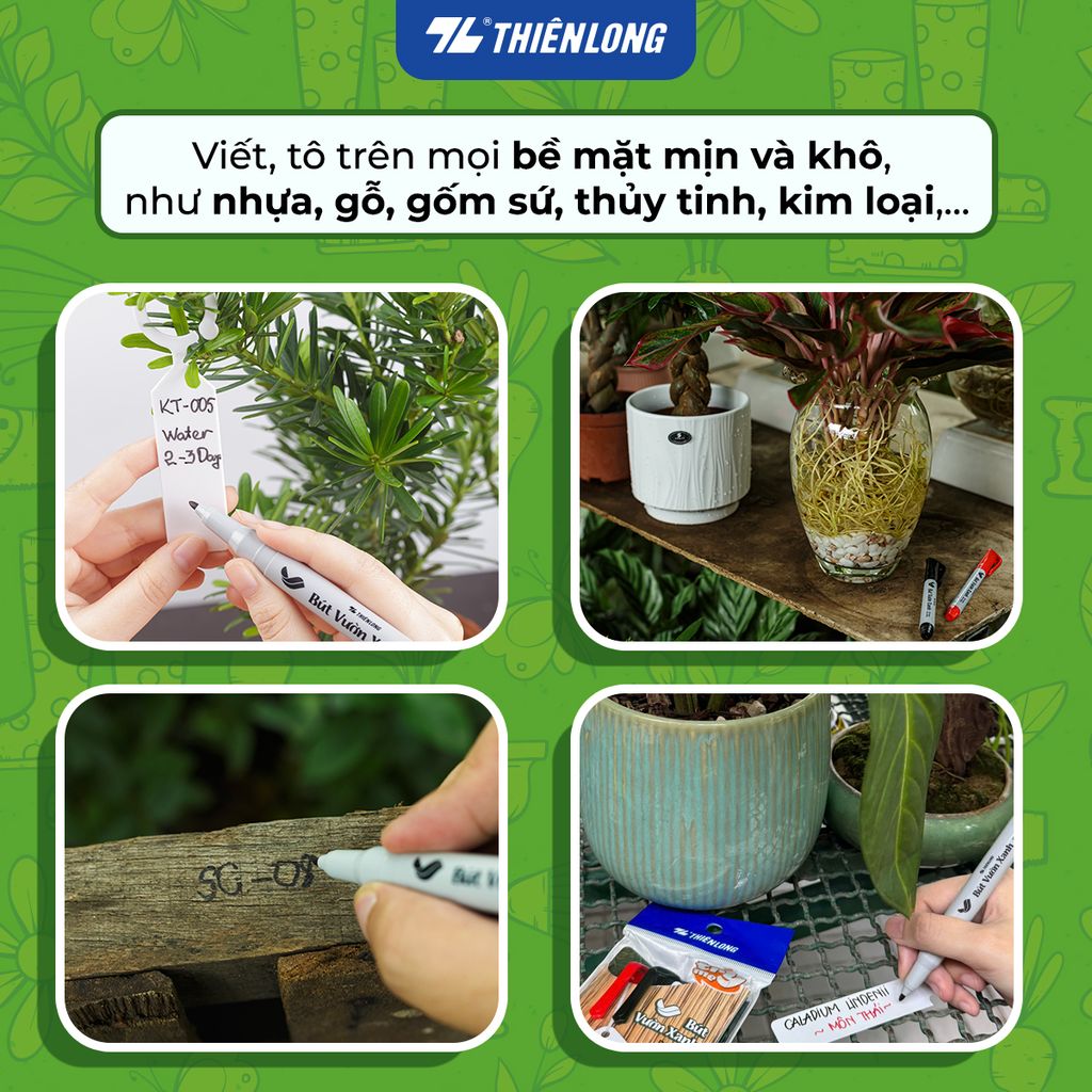 Túi 2 Bút vườn xanh Thiên Long PM-022 - Khô nhanh, bền màu với thời tiết