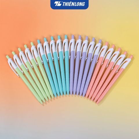 Combo 20 Bút gel B - Butter Gel PRO-079 Thiên Long GELB-018 - Premium Tip viết êm, trơn - Mực Xanh - Màu thân ngẫu nhiên