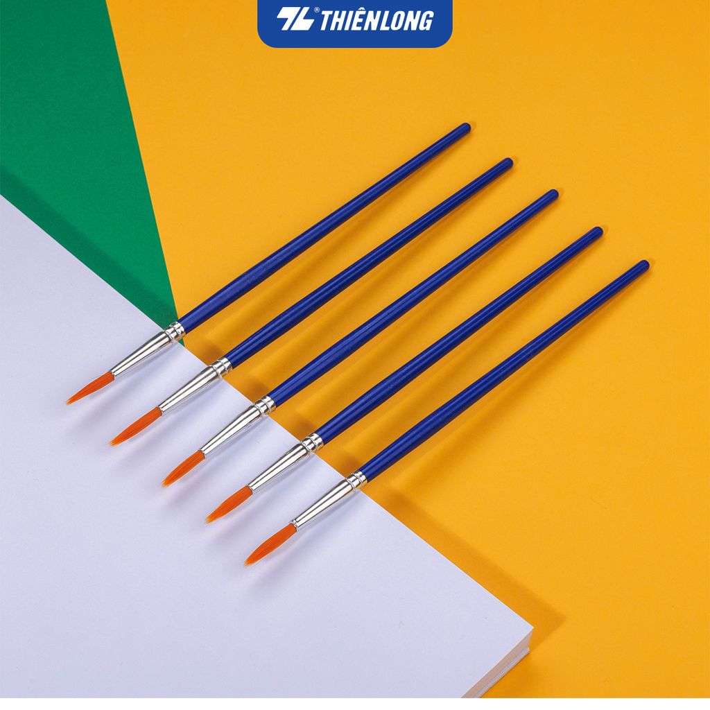 Túi 2 Cọ vẽ Phẳng và Tròn Thiên Long Colokit BRW-C01