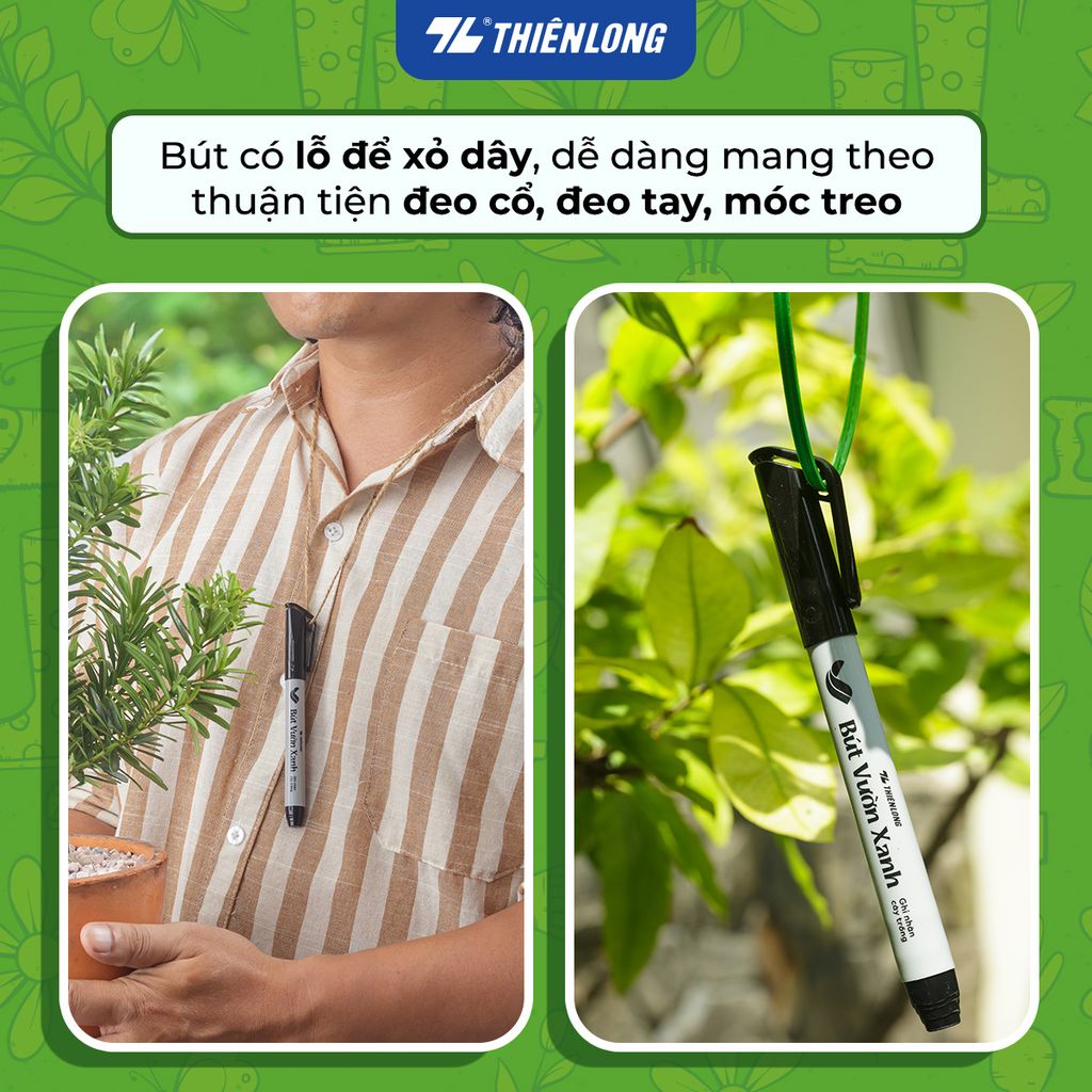 Túi 2 Bút vườn xanh Thiên Long PM-022 - Khô nhanh, bền màu với thời tiết