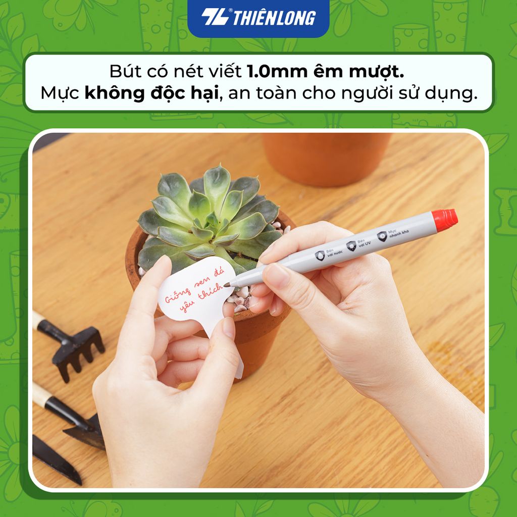 Túi 2 Bút vườn xanh Thiên Long PM-022 - Khô nhanh, bền màu với thời tiết