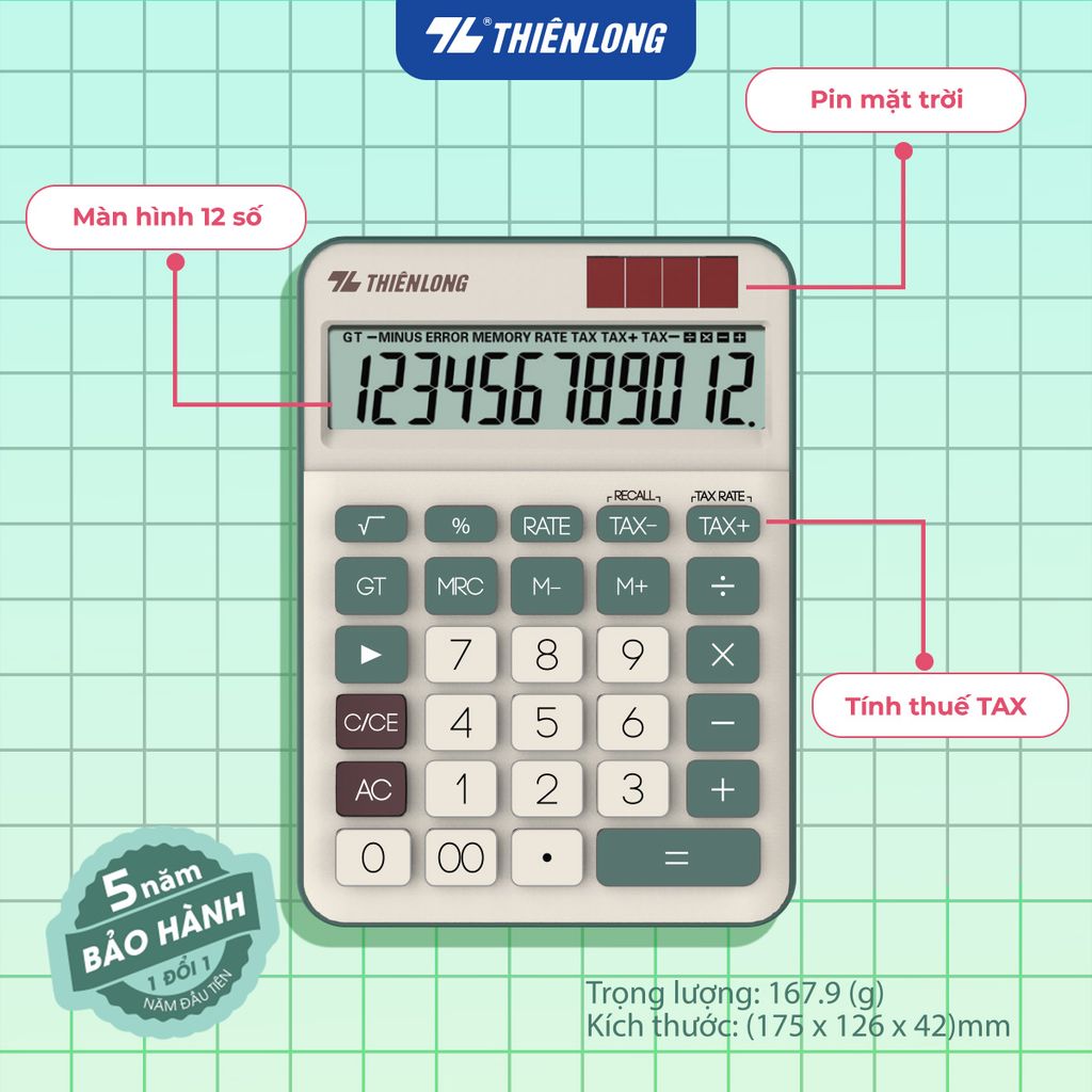 Máy tính văn phòng Thiên Long Flexio CAL-010