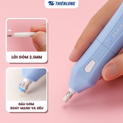 Gôm điện tự động Thiên Long Flexio EE-001 - Không bao gồm pin