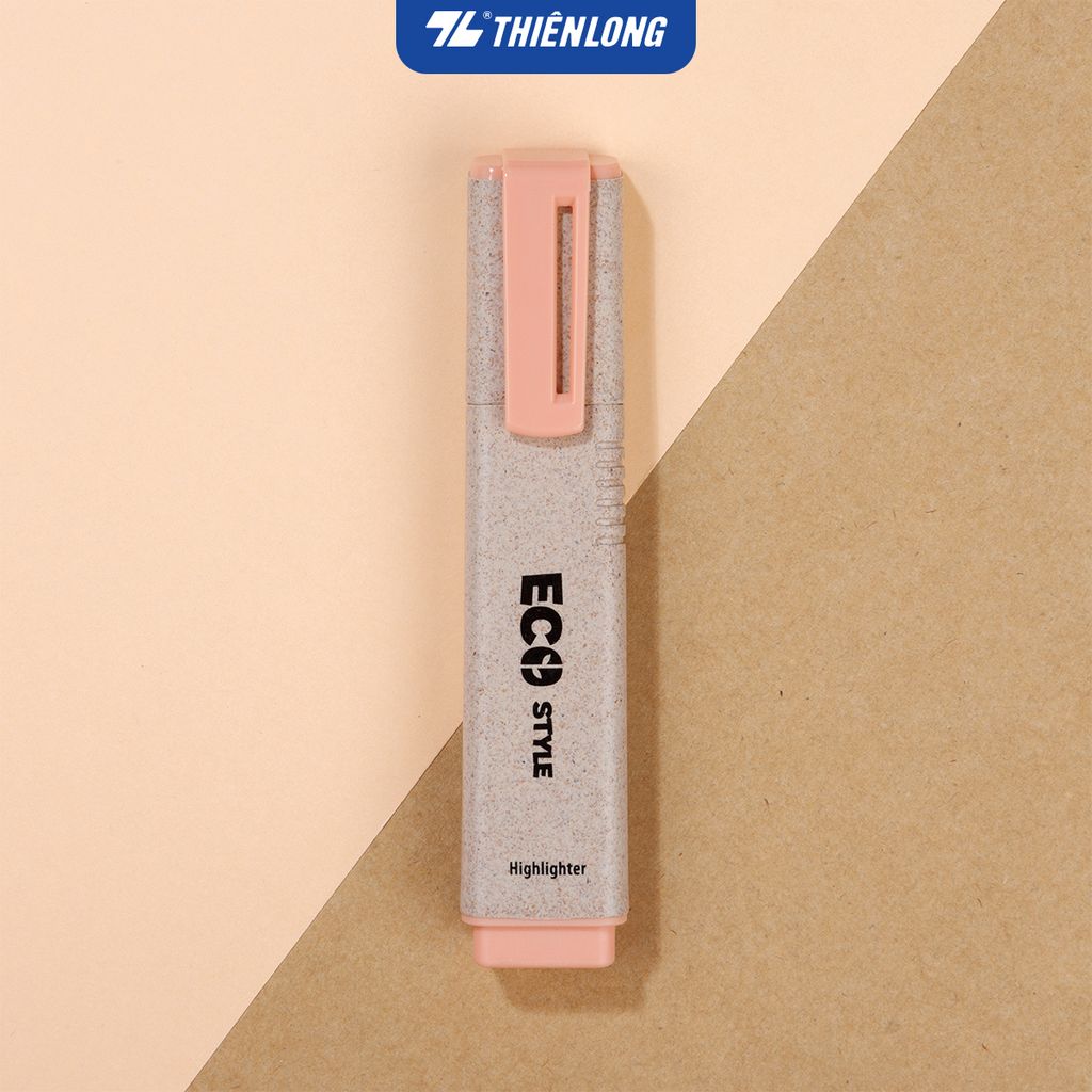 Bút dạ quang màu pastel - Eco Style Highlighter Thiên Long HL-015/ECO - Photocopy không làm mất nét chữ bên dưới