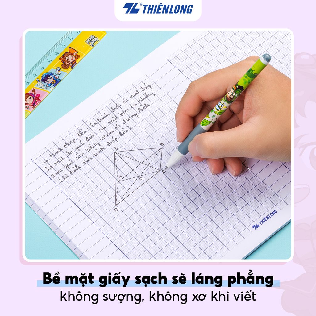 Tập học sinh 48 trang 4 ô ly vuông 2.5mm 80-100gsm Thiên Long - Akooland thế giới học cụ thần kỳ - Mẫu ngẫu nhiên