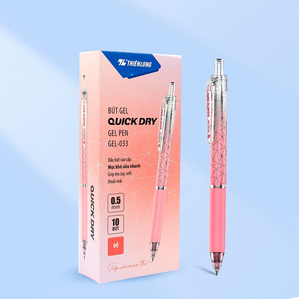 Combo 20 Bút gel Quick Dry Thiên Long GEL-033 - Mực khô siêu nhanh