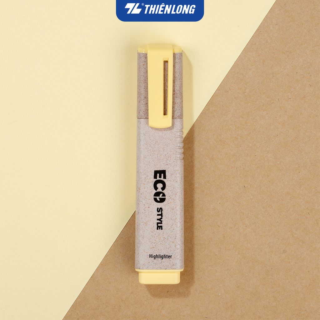 Bút dạ quang màu pastel - Eco Style Highlighter Thiên Long HL-015/ECO - Photocopy không làm mất nét chữ bên dưới