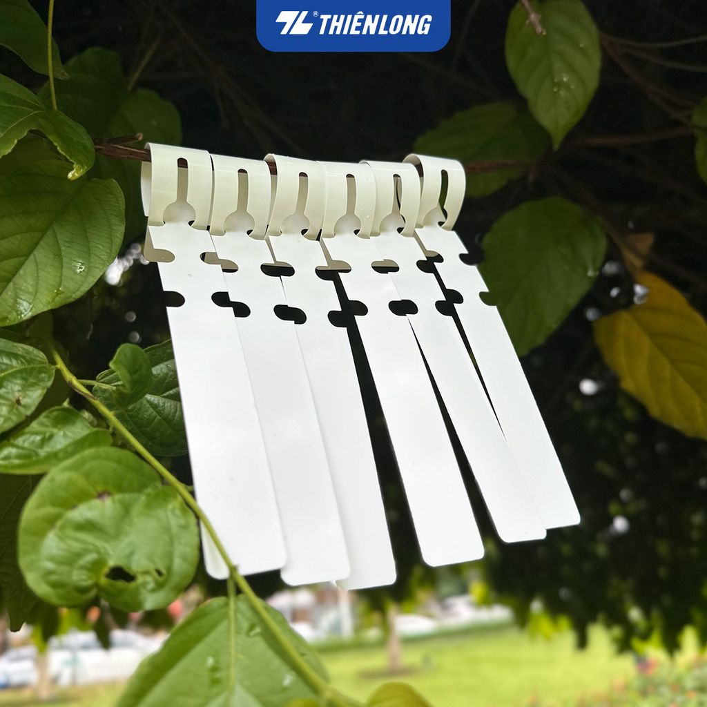 Combo 50 Thẻ nhựa ghi tên cây dạng rút - Vườn xanh Thiên Long Tag-001