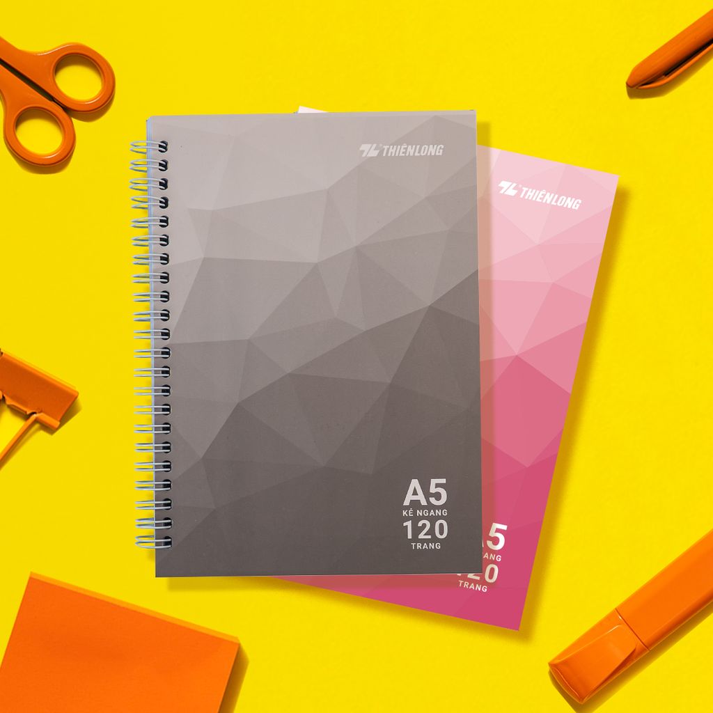 Sổ lò xo đường kẻ caro A5 Thiên Long MB-015 - Màu ngẫu nhiên