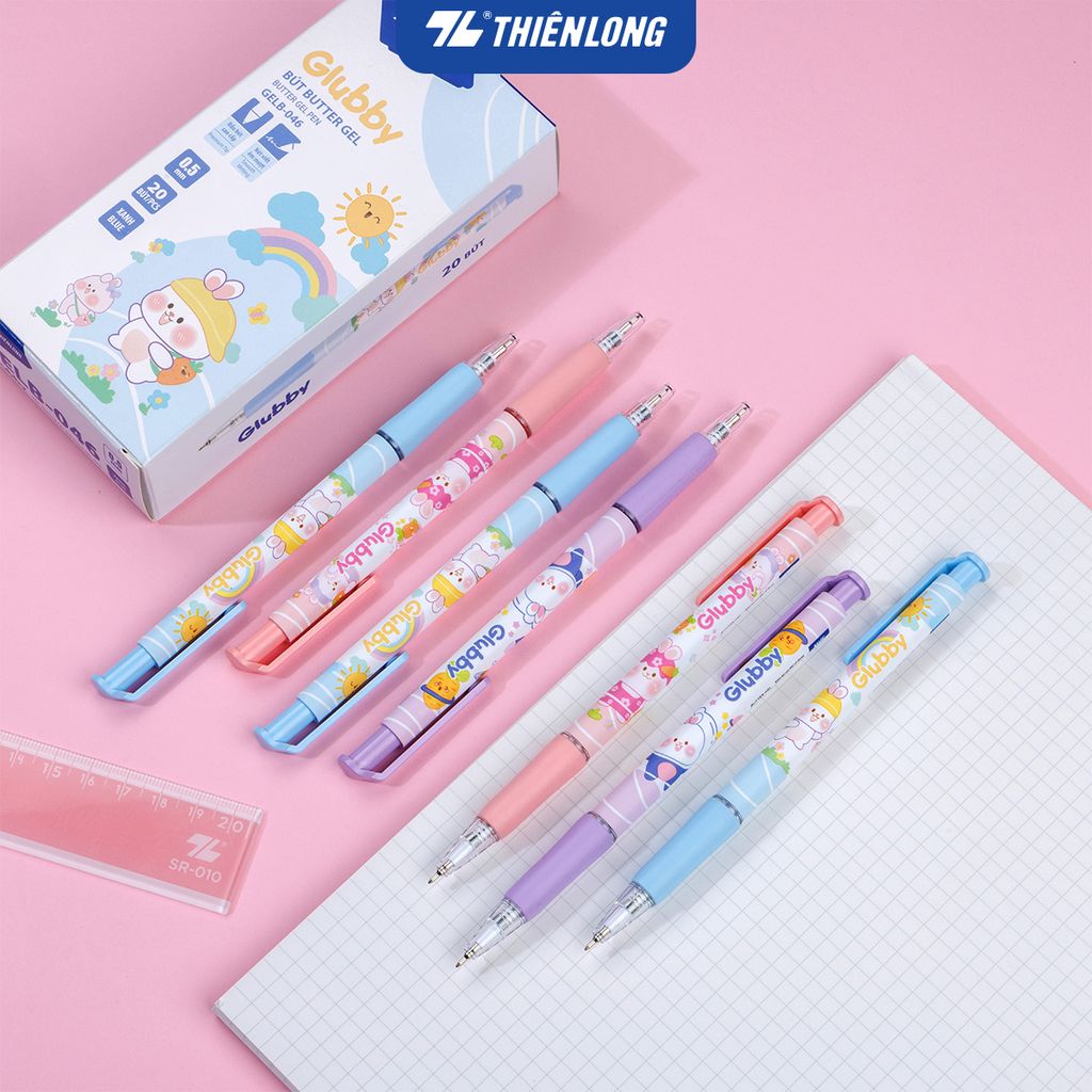 Bút gel B - Glubby Butter Gel Thiên Long GELB-046 - Mực Xanh